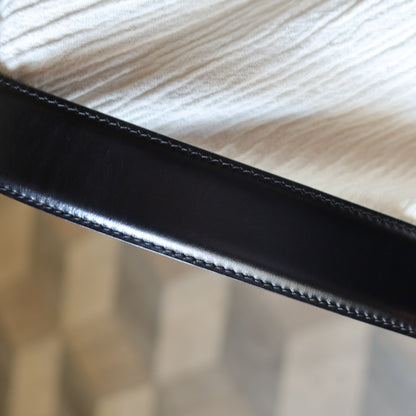 Celine Vintage Classic Black Gancini Gold Buckle Shoulder Bag
