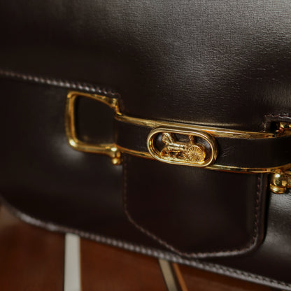 Celine Vintage Horse Carriage Shoulder Box Bag