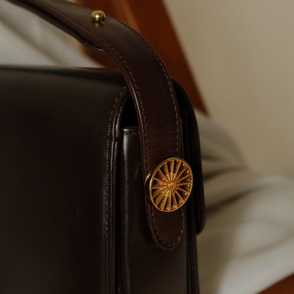 Celine Vintage Horse Carriage Shoulder Box Bag