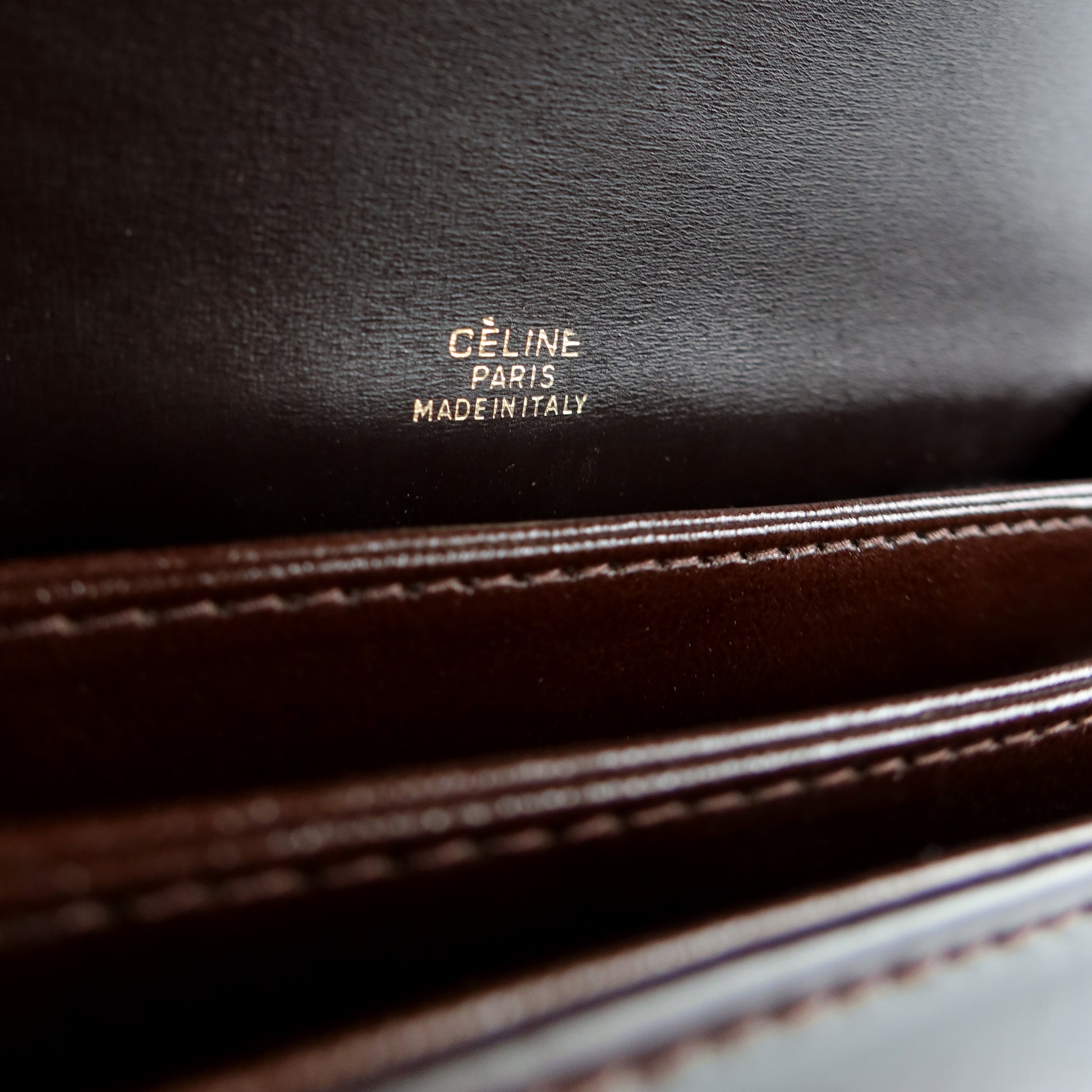 Celine Vintage Horse Carriage Shoulder Box Bag
