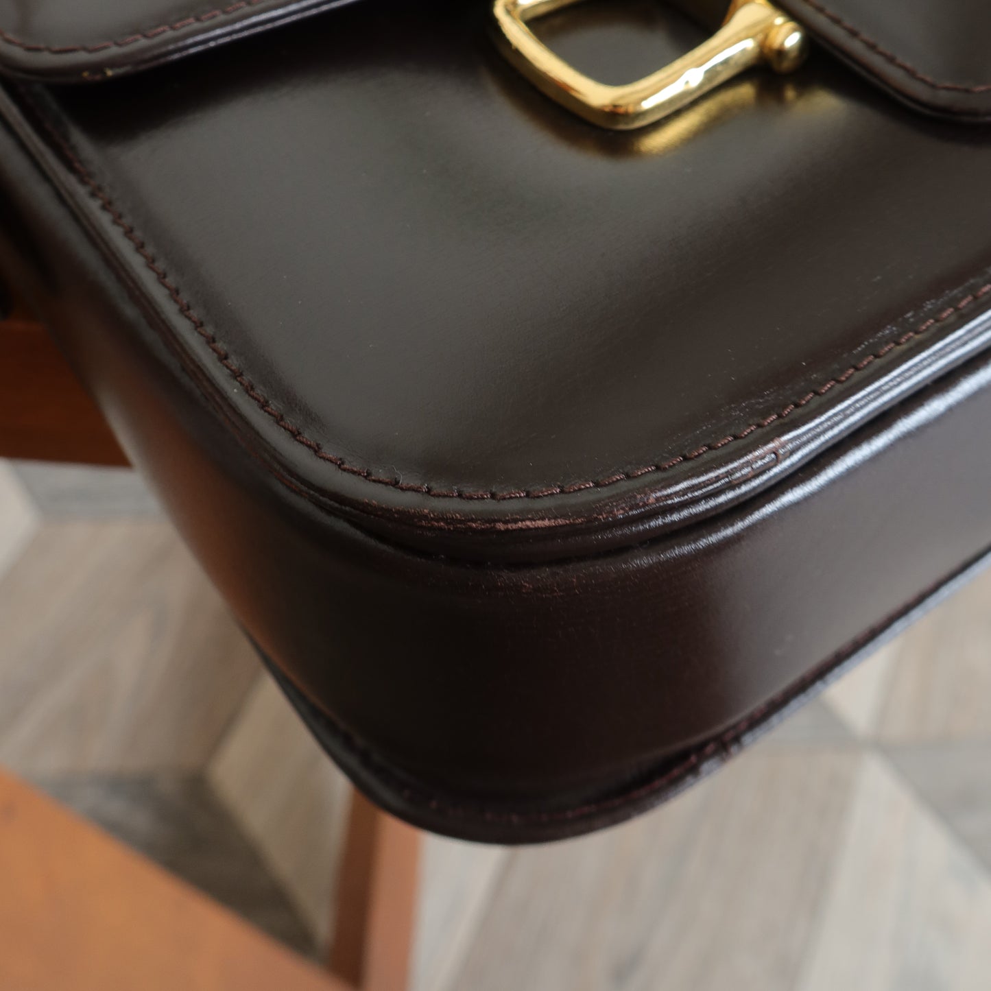Celine Vintage Horse Carriage Leather Shoulder Bag