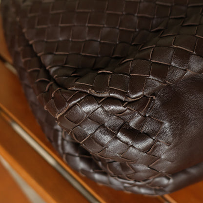 Bottega Veneta Vintage Dark Brown Medium Intrecciato Hobo Shoulder Bag [2]