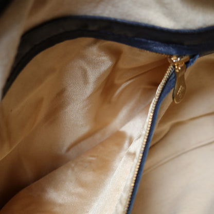 Bottega Veneta Vintage Light Navy Blue Intrecciato Leather Braided Strap Shoulder Bag