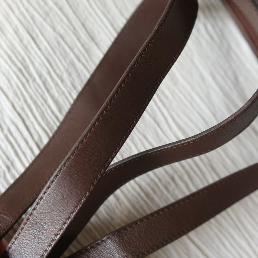 Christian Dior Vintage Dark Brown Trotter Monogram Oval Crossbody Bag