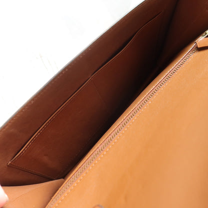 Vintage Hermès Caramel Brown Médor Collier de Chien Clutch Shoulder 2way Flap Bag