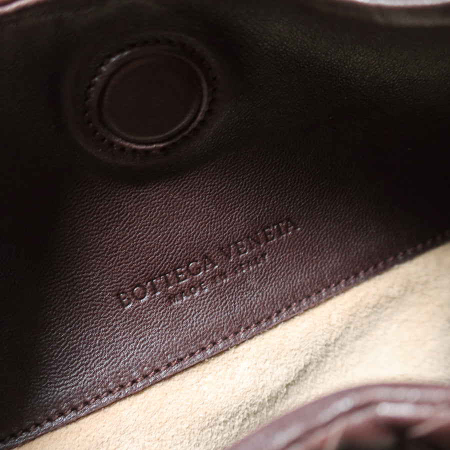 Bottega Veneta Vintage Dark Brown Intrecciato Campana Hobo Shoulder Bag M2