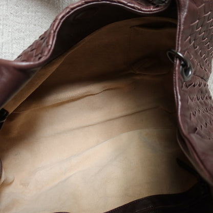 Bottega Veneta Vintage Dark Brown Intrecciato Campana Hobo Shoulder Bag M2