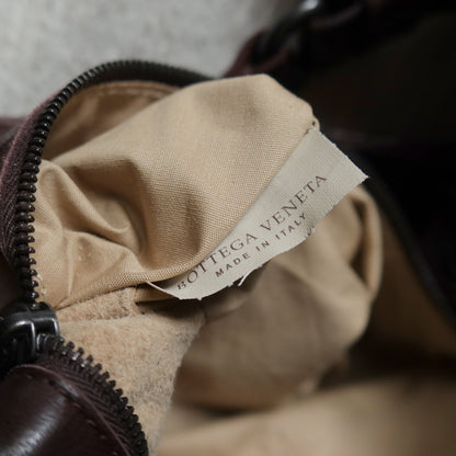 Bottega Veneta Vintage Dark Brown Intrecciato Campana Hobo Shoulder Bag M2