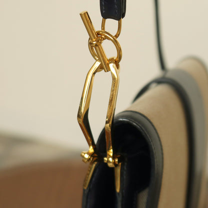 Vintage Hermès 1975 Toile Box Calf Leather 2way Bag