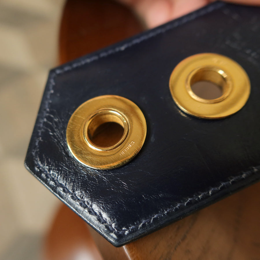 Vintage Hermès 1975 Toile Box Calf Leather 2way Bag