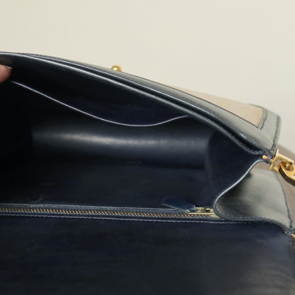 Vintage Hermès 1975 Toile Box Calf Leather 2way Bag