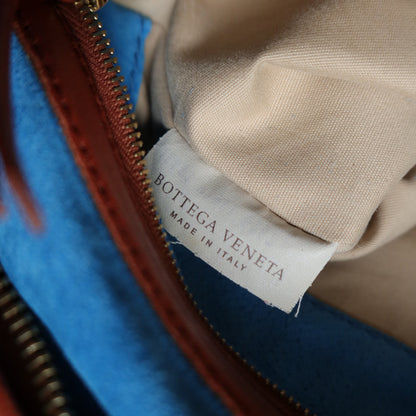 Rare Bottega Veneta Burnt Coral Orange Dual tone Intrecciato Weave Veneta Hobo Bag