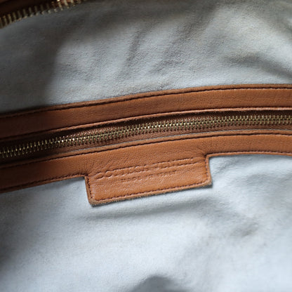 Bottega Veneta Vintage Caramel Brown Intrecciato Weave Veneta Hobo Bag Large