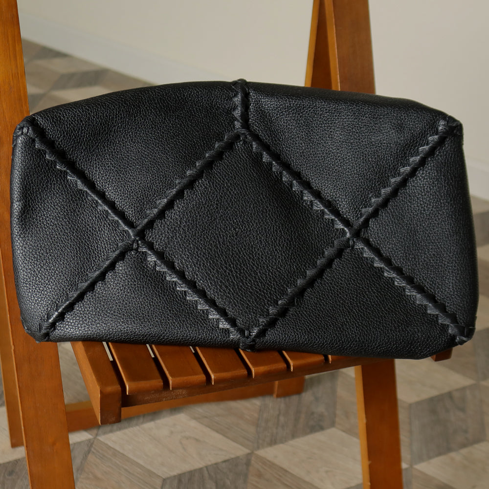 Bottega Veneta Vintage Black Intrecciato Weave Strips XL Hobo Shoulder Bag