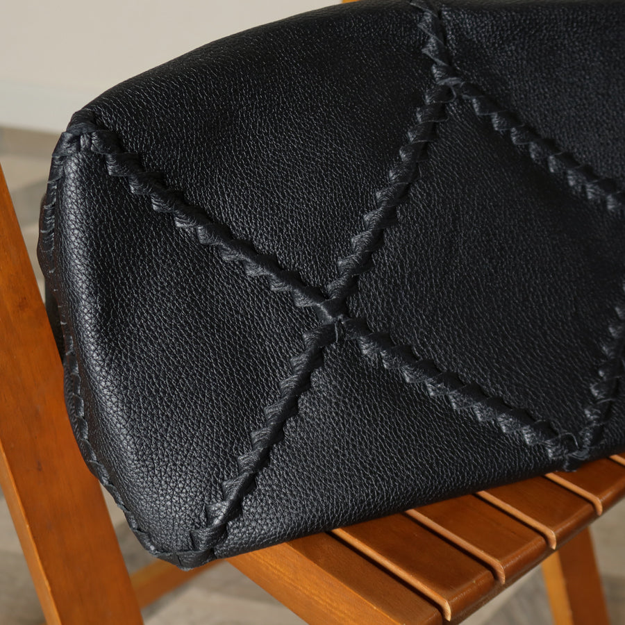 Bottega Veneta Vintage Black Intrecciato Weave Strips XL Hobo Shoulder Bag