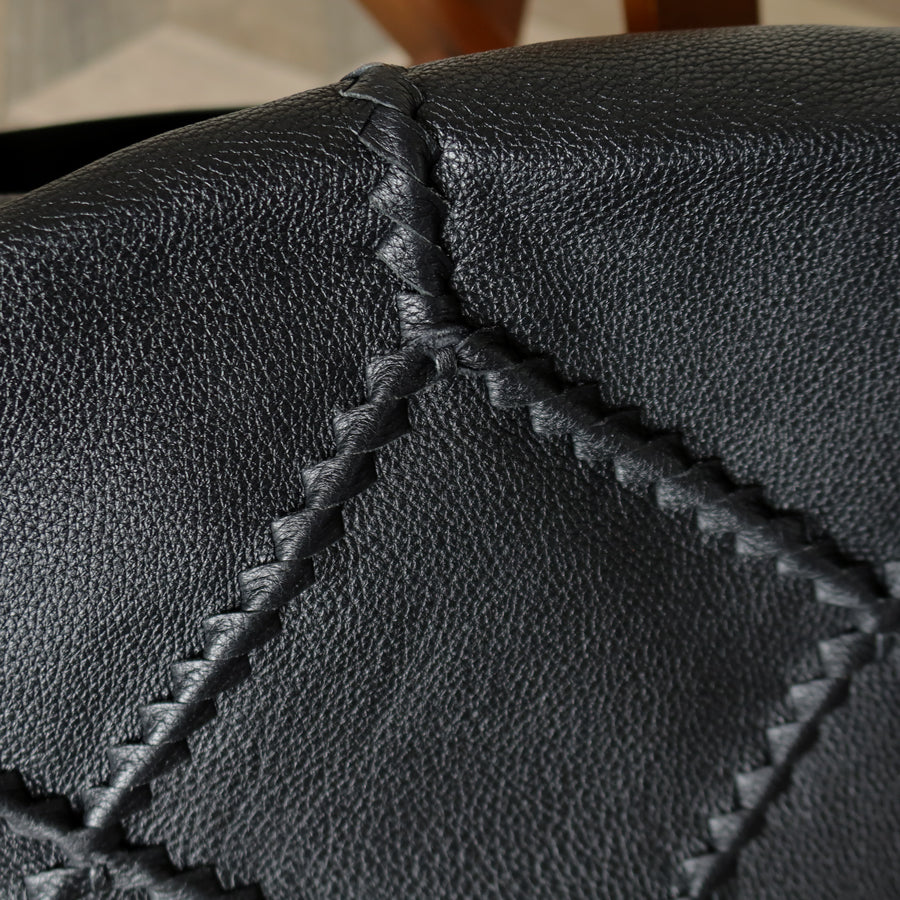 Bottega Veneta Vintage Black Intrecciato Weave Strips XL Hobo Shoulder Bag