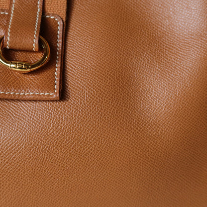 Hermès Vintage '90s Brown Courchevel Leather Tsako Shoulder Bag