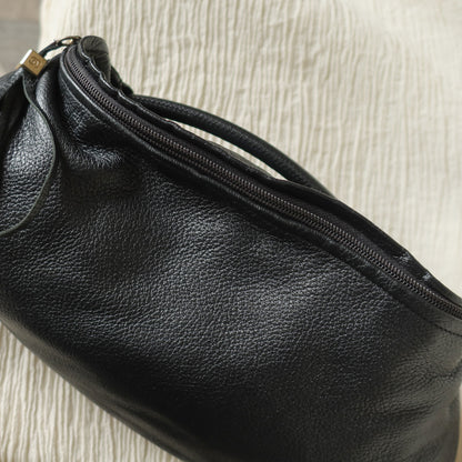 Chanel Vintage Black Calfskin CC Dice Fringe Charm 2way Hobo Bag S