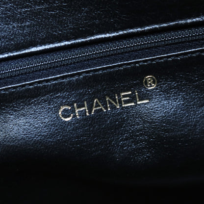 Rare Chanel Vintage Classic Black Calfskin Diamond Stitched CC Charm Shoulder Bag