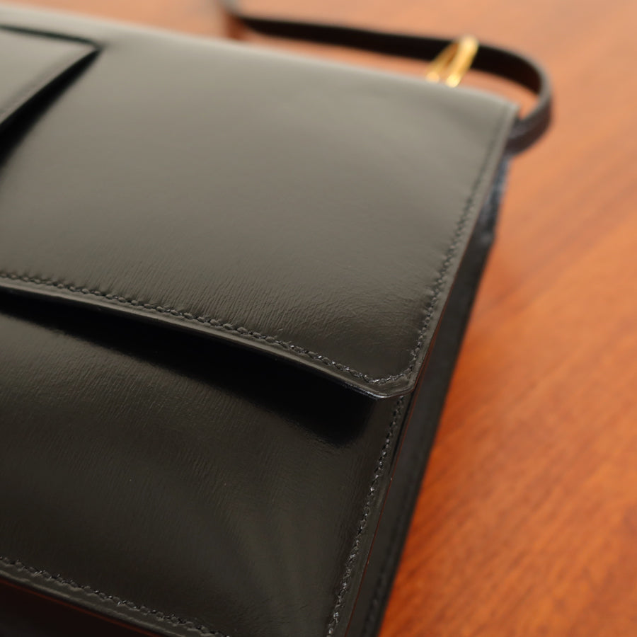 Vintage Hermès 1982 Black Médor Clutch Shoulder 2way Flap Bag