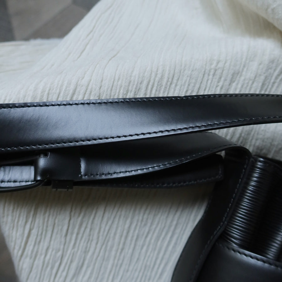 Louis Vuitton Vintage Black Epi Leather Flap Bucket Shoulder Bag
