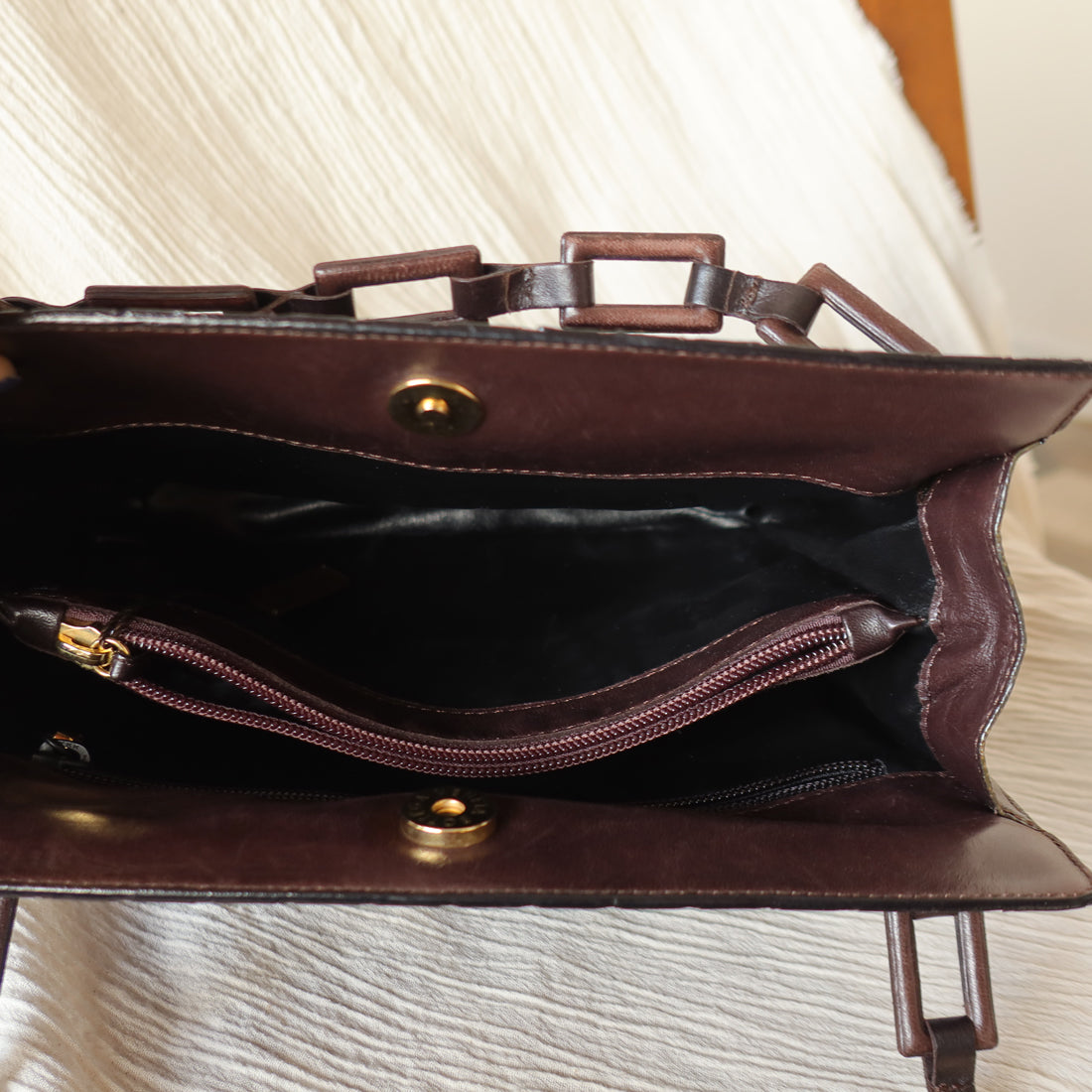 Bottega Veneta Vintage Dark Brown Intrecciato Weave Shoulder Bag