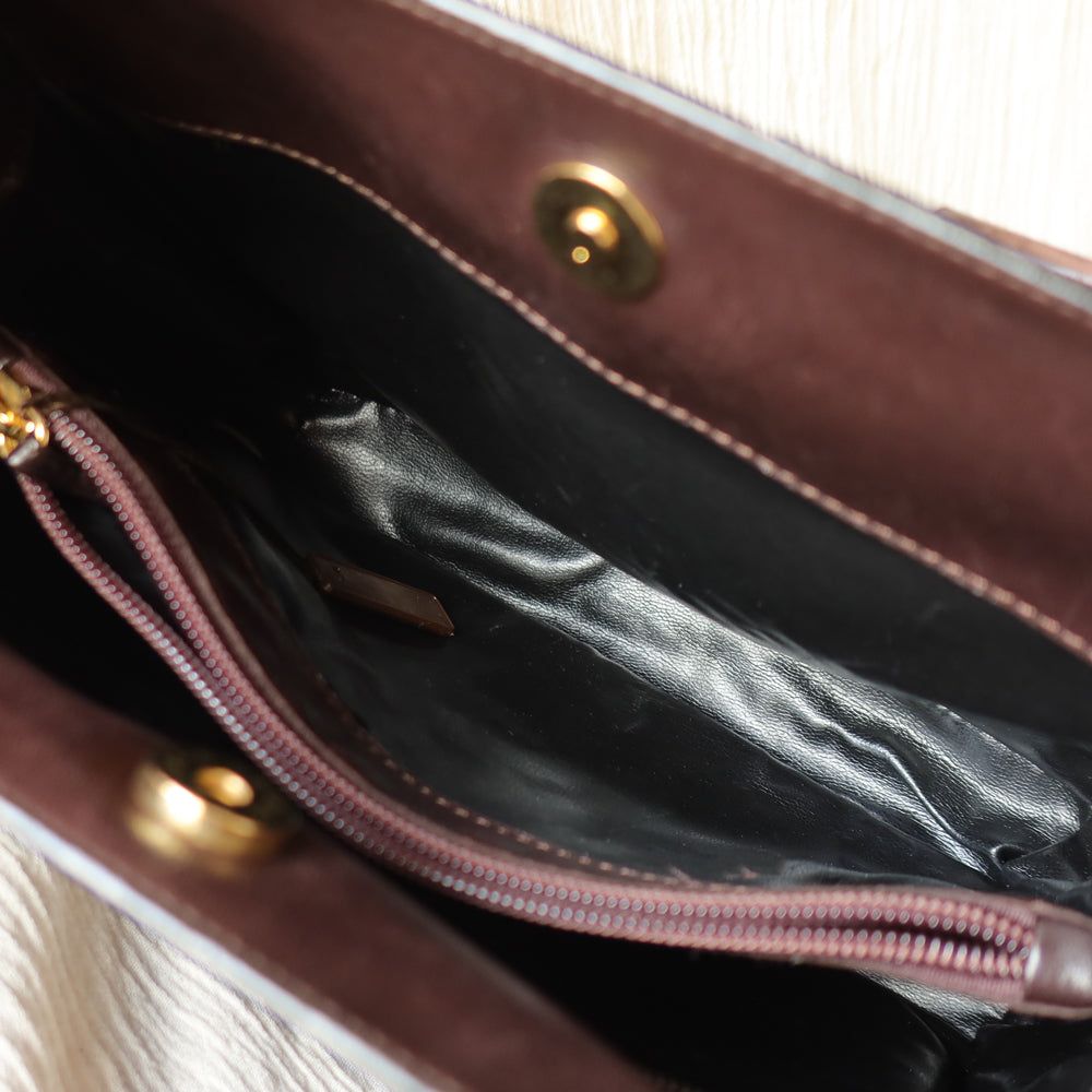 Bottega Veneta Vintage Dark Brown Intrecciato Weave Shoulder Bag