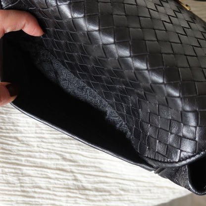 Bottega Veneta Vintage Intrecciato Weave Turn lock 2way Crossbody Shoulder Bag