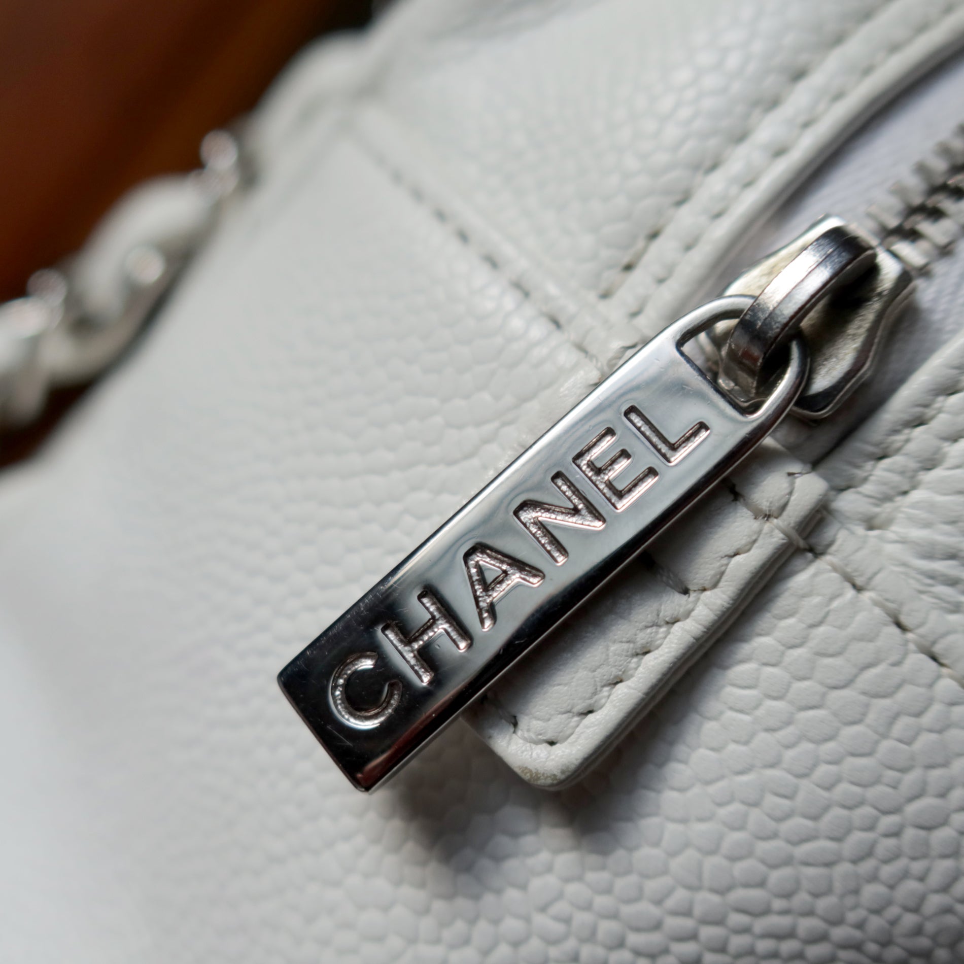 Chanel Vintage Diamond Quilted Matelasse Petite Shopping Tote Bag