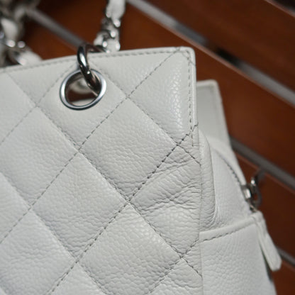 Chanel Vintage Diamond Quilted Matelasse Petite Shopping Tote Bag