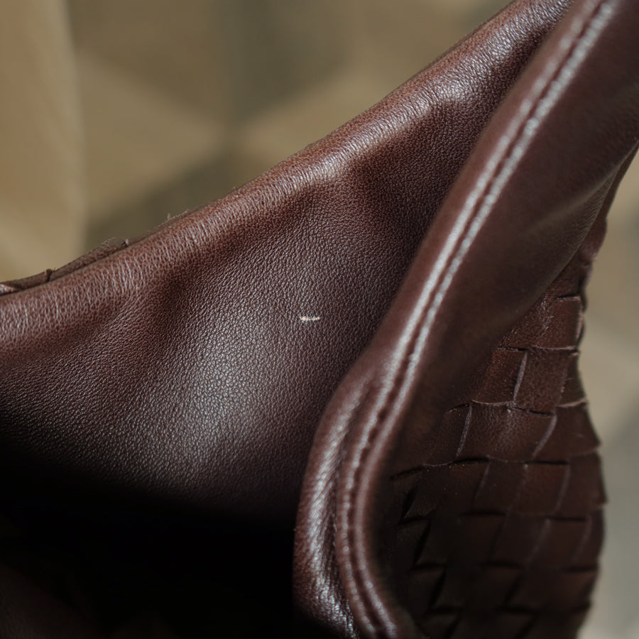 Bottega Veneta Vintage Dark Brown Medium Intrecciato Hobo Shoulder Bag [3]