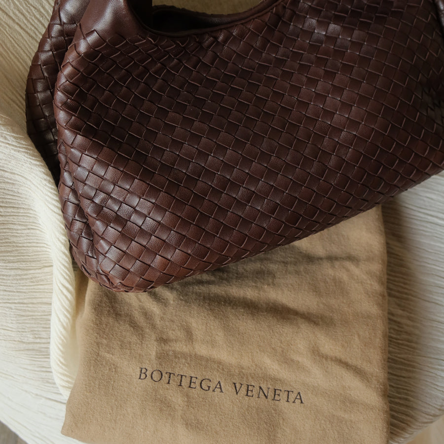 Bottega Veneta Vintage Dark Brown Medium Intrecciato Hobo Shoulder Bag [3]