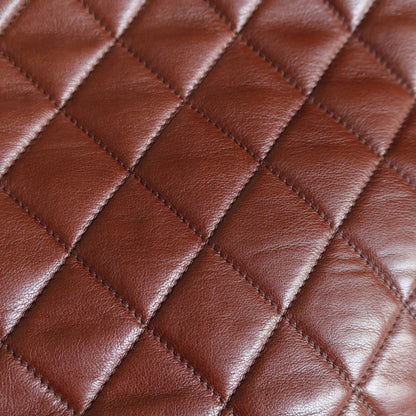 Chanel Vintage Brown Diamond quilted CC turn lock Shoulder Shopper Tote Bag