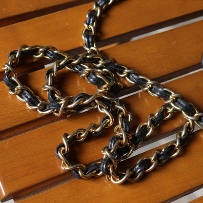 Rare Chanel Vintage Black Matelasse Quilted Top Handle 2way Shoulder Bag