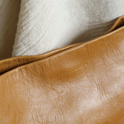 Bottega Veneta Vintage Light Brown Braided Knot Handle Shoulder Bag
