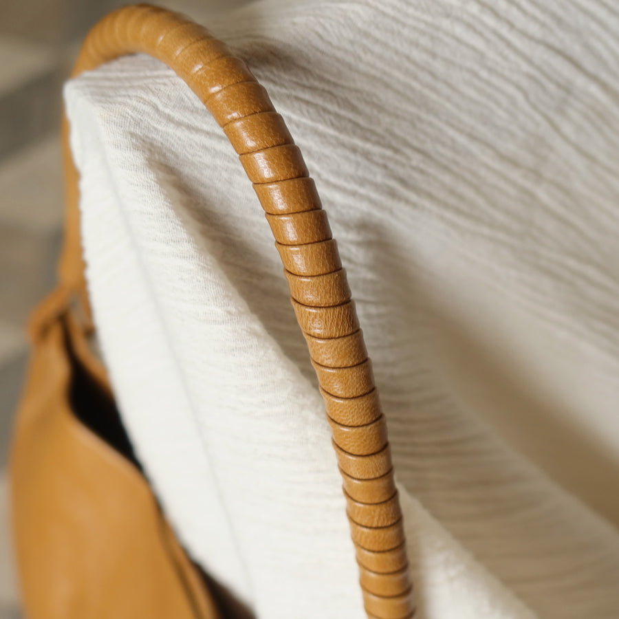 Bottega Veneta Vintage Light Brown Braided Knot Handle Shoulder Bag