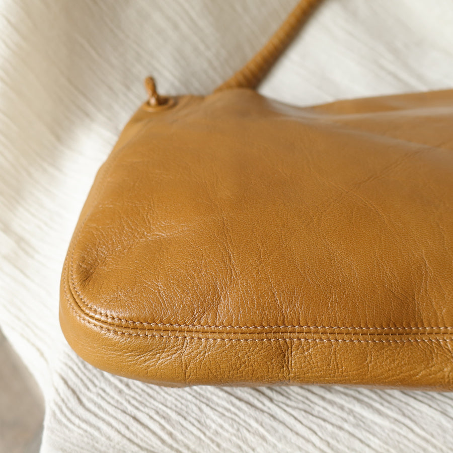 Bottega Veneta Vintage Light Brown Braided Knot Handle Shoulder Bag