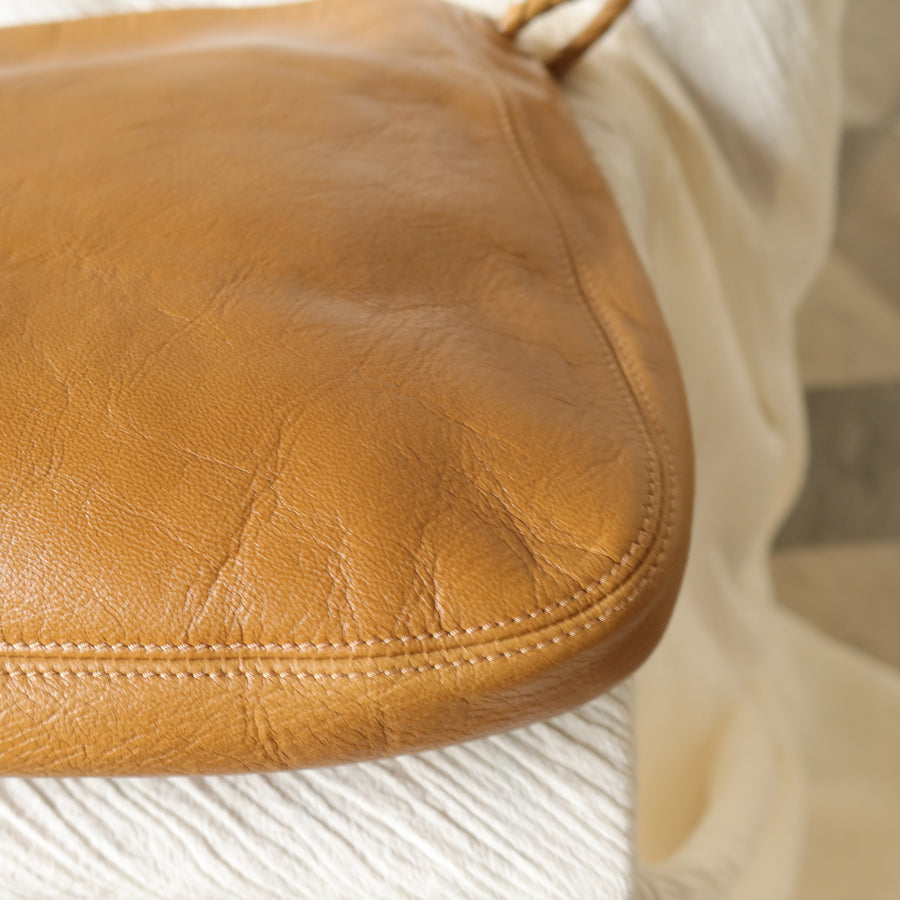 Bottega Veneta Vintage Light Brown Braided Knot Handle Shoulder Bag