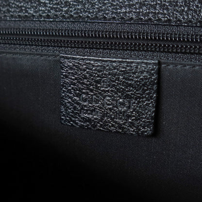 Gucci Vintage Black Grained Leather Sleek Shoulder Flap Bag