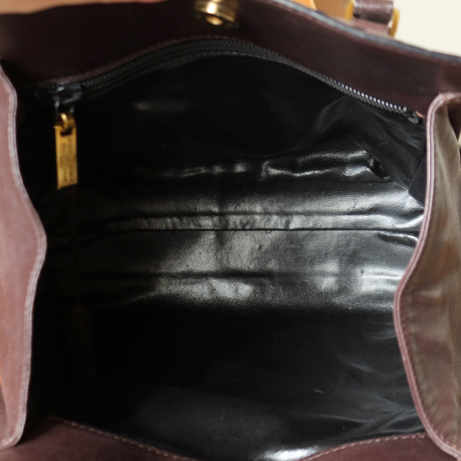 Bottega Veneta Vintage Dark Chocolate Brown Intrecciato Leather 2way Shoulder Bag