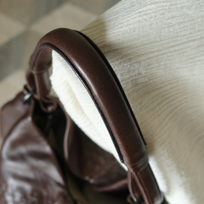Rare Bottega Veneta Chocolate Brown Leather Intrecciato Weave Shoulder Bag