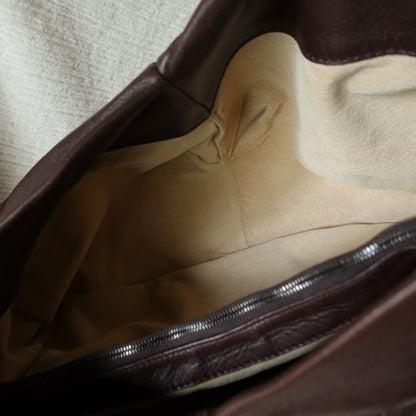 Rare Bottega Veneta Chocolate Brown Leather Intrecciato Weave Shoulder Bag