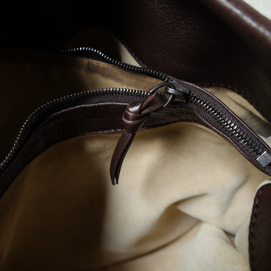 Rare Bottega Veneta Chocolate Brown Leather Intrecciato Weave Shoulder Bag