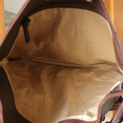 Bottega Veneta Vintage Dark Brown Grained Leather Cross Stitching Shoulder Bag