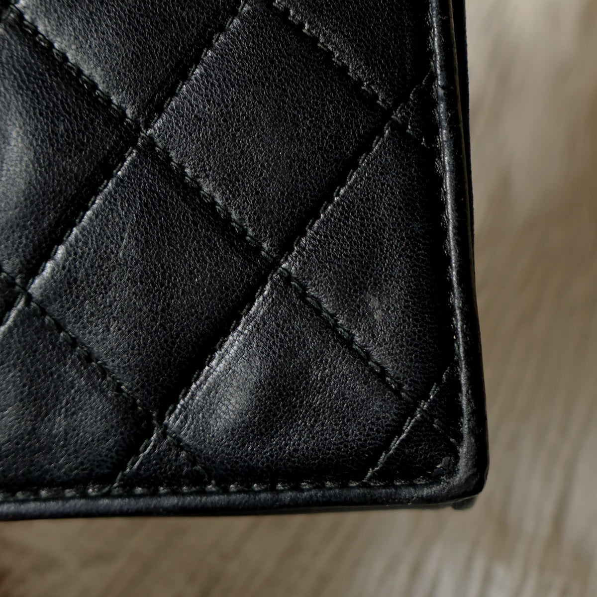 Chanel Vintage Black Lambskin Matelasse Dual Pocket Flap Bag