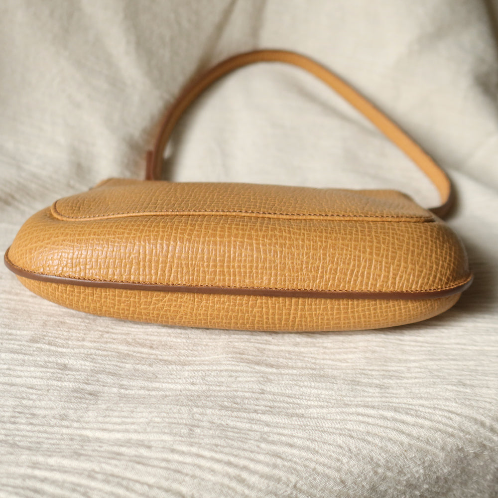Vintage Loewe Beige Grained Leather Half-moon Purse Bag