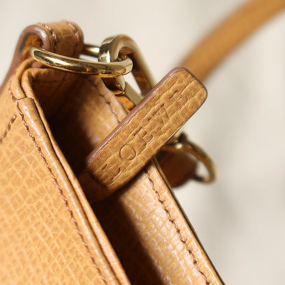 Vintage Loewe Beige Grained Leather Half-moon Purse Bag