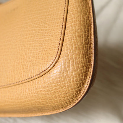 Vintage Loewe Beige Grained Leather Half-moon Purse Bag