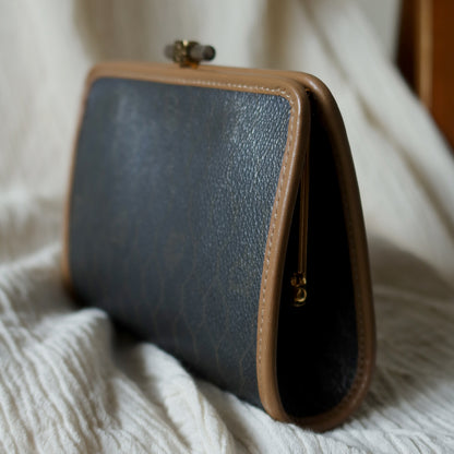 Christian Dior Vintage Oblique Monogram Leather Daily Pouch Bag