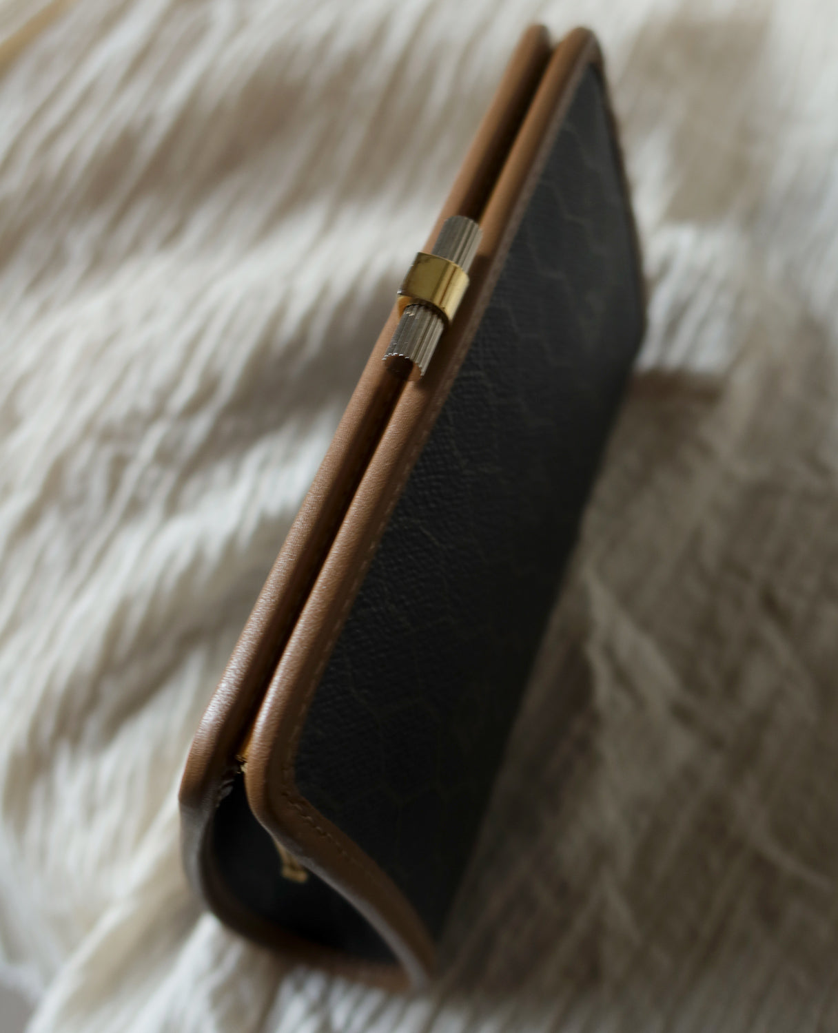 Christian Dior Vintage Oblique Monogram Leather Daily Pouch Bag